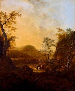 Frederick de Moucheron - Landschaft mit kämpfenden Reitern - GG 425 - Kunsthistorisches Museum