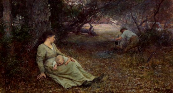 Frederick McCubbin - On the wallaby track - Google Art Project. Free illustration for personal and commercial use.