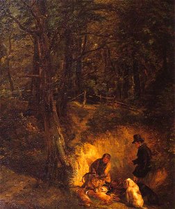 Frederick Richard Lee (1798-1879) - Cover Side (figures and animals by Sir E. Landseer) - N00418 - National Gallery