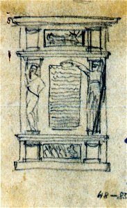 Frederic Storck - Desene - Schita monument funerar (1)