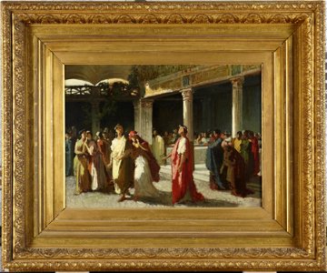 Frederic, Lord Leighton - Dramatic Scene in a Court - y1966-105 - Princeton University Art Museum