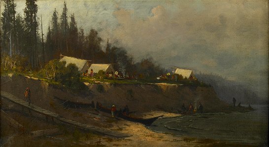 Frederick Ferdinand Schafer - Indians on Puget Sound near Port Townsend, Washington
