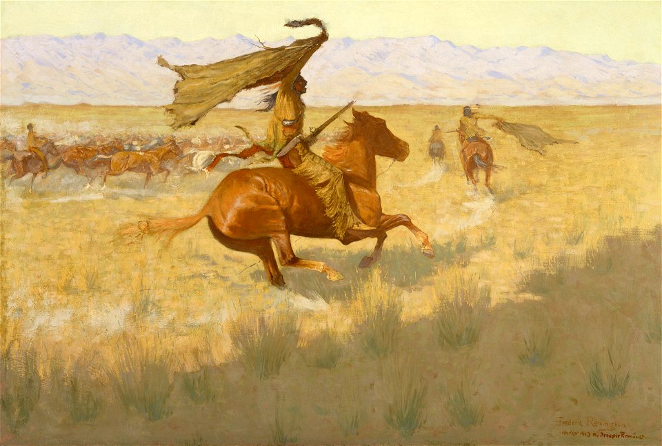 Frederic Remington - Change of Ownership (The Stampede, Horse Thieves) - 43.17 - Museum of Fine Arts