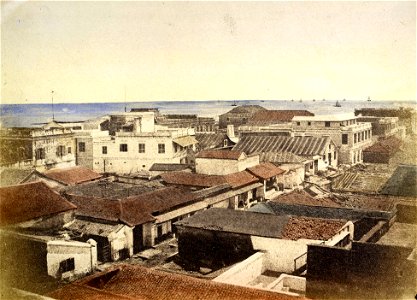 Frederick Fiebig — Black Town, Madras, Bay of Bengal, 1851