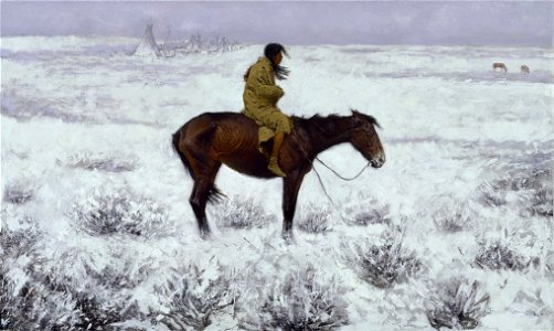 Frederic Remington - The Herd Boy - Google Art Project