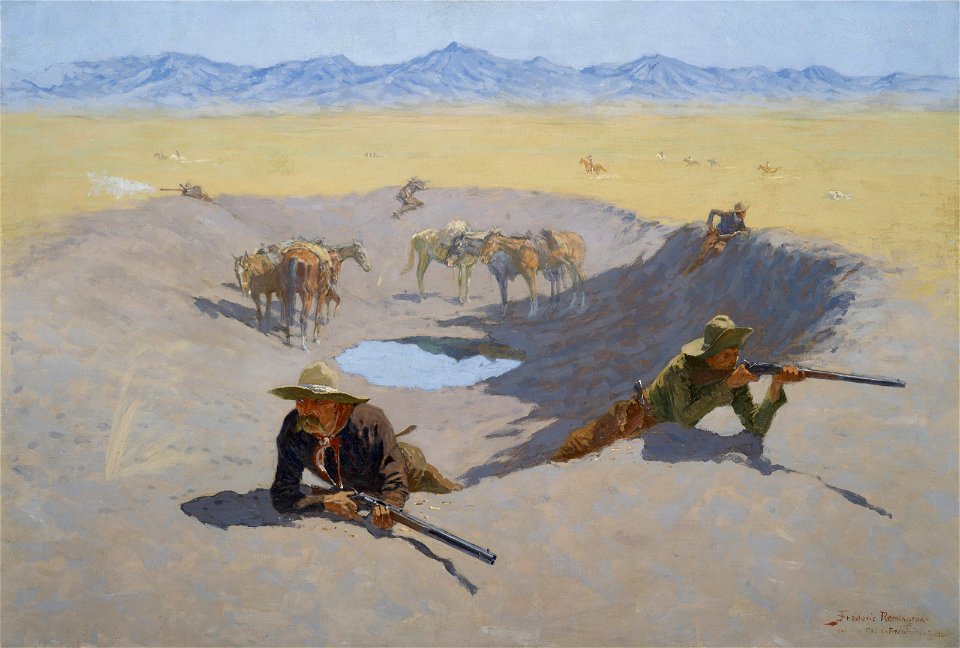 Frederic Remington - Fight for the Waterhole - 43.25 - Museum of Fine Arts