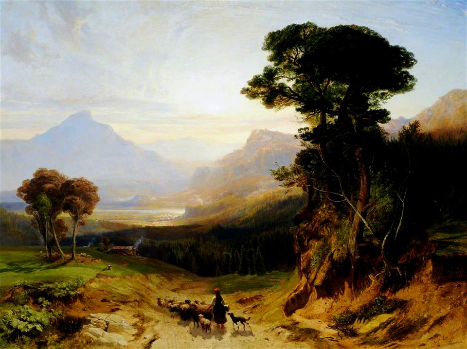 Frederick Lee Bridell (1831-1863) - View of Brannenburg, Bavaria - 960161 - National Trust