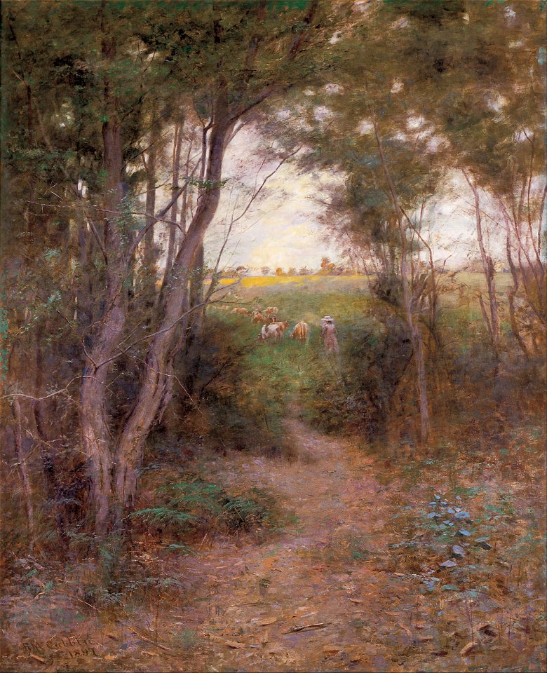 Frederick McCubbin - A ti-tree glade - Google Art Project