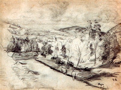 Frederic Storck - Desene - Peisaj din Arges (1)