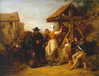 Frederick Goodall (1822-1904) - The Tired Soldier Resting at a Roadside Well - N00451 - National Gallery