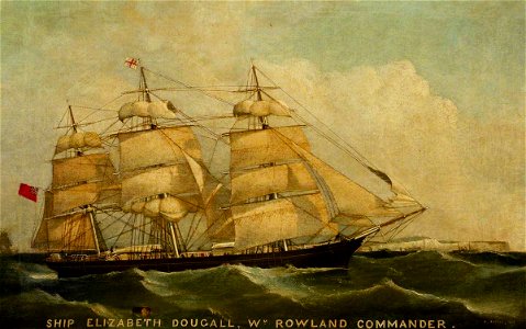 Frederick J. Tudgay (1841-1921) - The Ship 'Elizabeth Dougall' Under Sail - BHC3312 - Royal Museums Greenwich