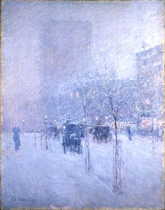 Frederick Childe Hassam - Late Afternoon, New York, Winter - Google Art Project