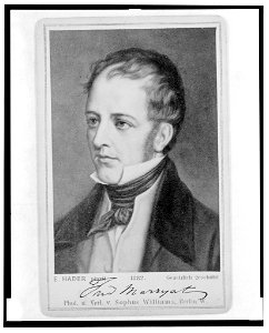 Frederick Marryat, British naval officer and novelist, head-and-shoulders portrait, facing left) - E. Hader, pixnit ; phot. u. verl. v. Sophus Williams, Berlin W LCCN2004682171