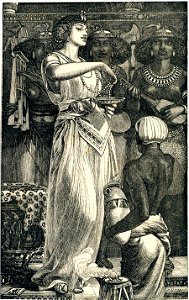 Frederick Sandys - Cleopatra. Free illustration for personal and commercial use.