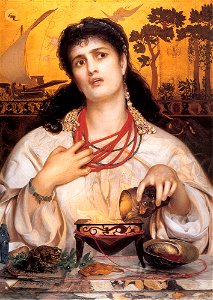 Frederick Sandys - Medea, 1866-1868. Free illustration for personal and commercial use.