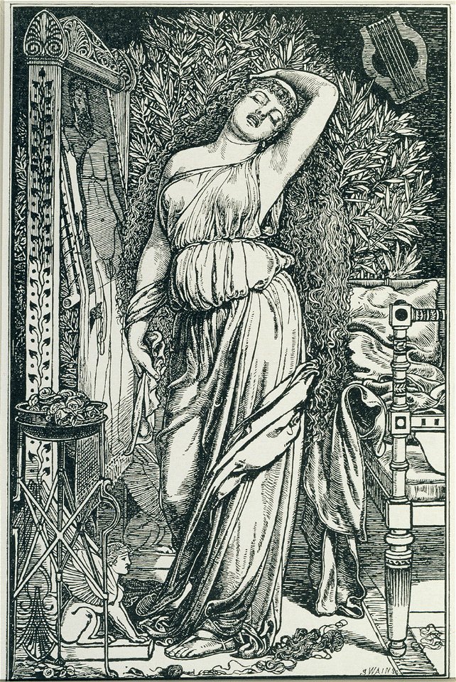 Frederick Sandys - Danae in the Brazen Chamber