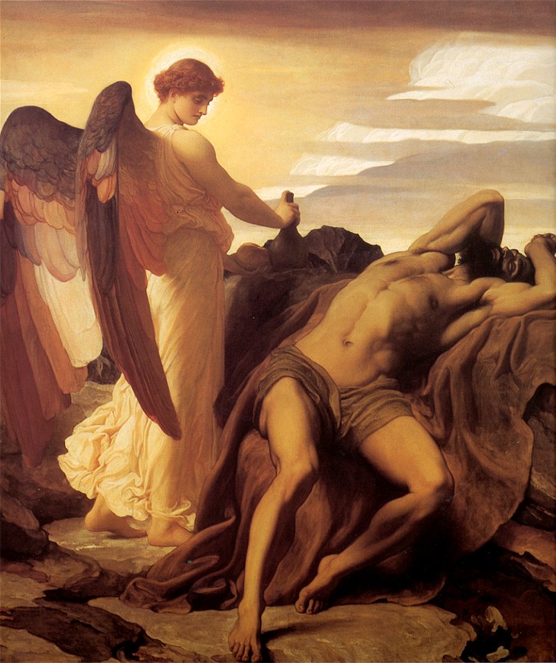 Frederick Leighton- Elijah in the Wilderness