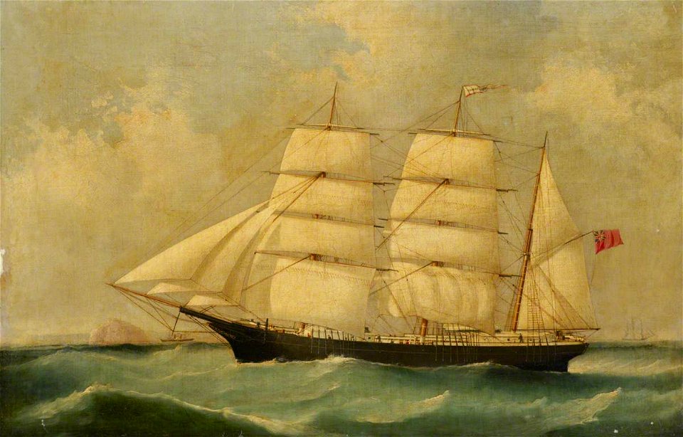 Frederick J. Tudgay (1841-1921) - The Barque 'George Durkee' Under Way - BHC3360 - Royal Museums Greenwich