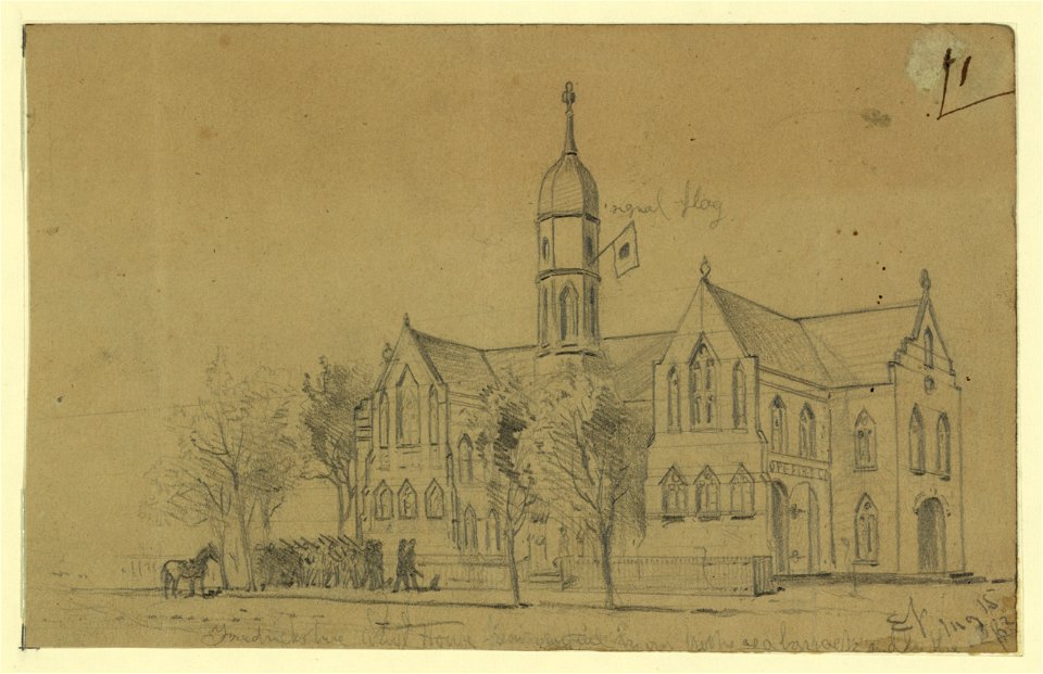 Fredericksburg Court House now occupied by our troops as a barracks and by the (signal corps) LCCN2004661624