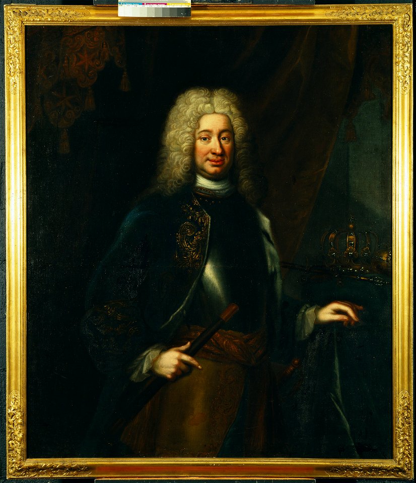Fredrik I, 1676-1751, konung av Sverige lantgreve av Hessen-Kassel (Lorens Pasch d.ä.) - Nationalmuseum - 14806