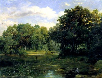 Frederick Richard Lee (1798-1879) - Lake in a Park - N02949 - National Gallery. Free illustration for personal and commercial use.