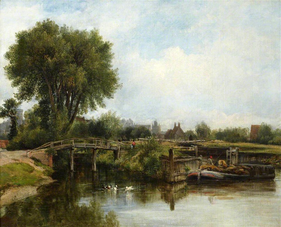 Frederick W. Watts (1800-1862) - The Old Lock, Windsor - 515637 - National Trust