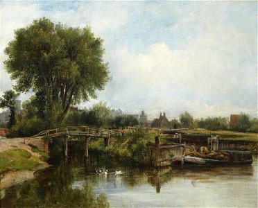 Frederick W. Watts (1800-1862) - The Old Lock, Windsor - 515637 - National Trust