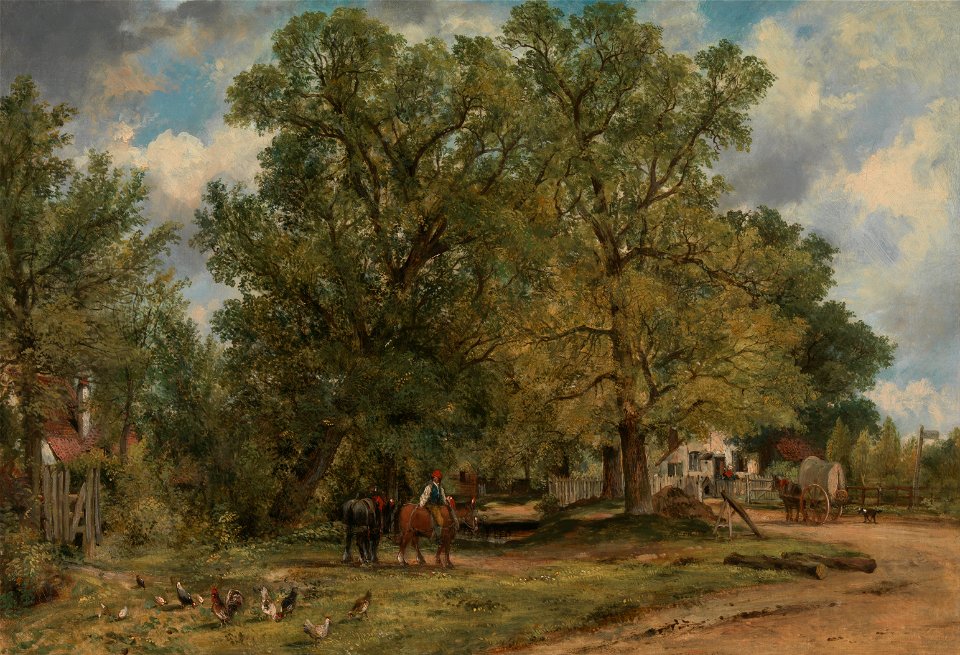 Frederick W. Watts - Landscape with Cottages - Google Art Project
