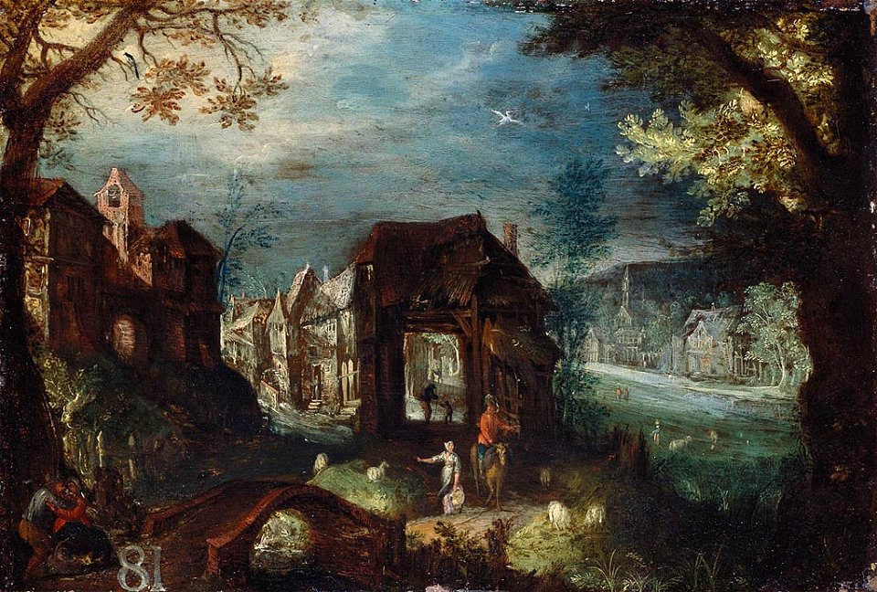 Frederik van Valckenborch (Antwerp c. 1570-Nuremberg 1623) - View of a Town - RCIN 403032 - Royal Collection