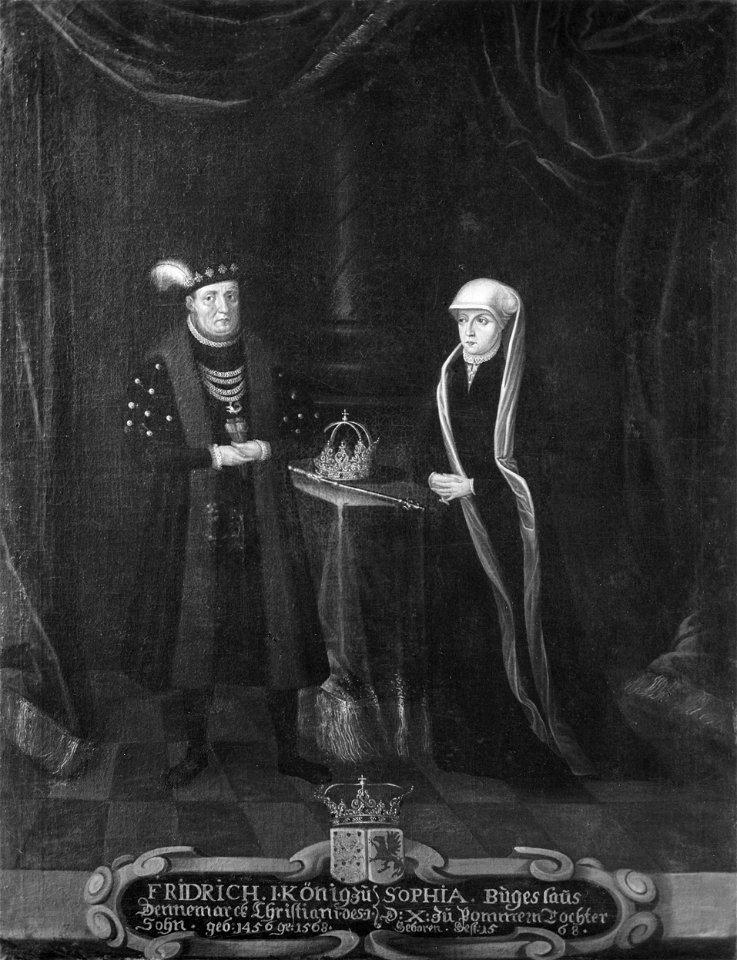 Fredrik I, 1471-1533, och Sofia, 1498-1568, konung och drottning av Danmark och Norge - Nationalmuseum - 15290