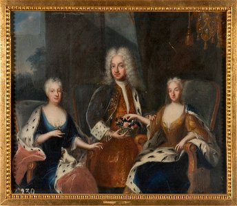 Fredrik I, 1676-1751, Ulrika Eleonora d.y., 1688-1741, Sofia Charlotta Karolina, 1678-1749 - Nationalmuseum - 16064. Free illustration for personal and commercial use.