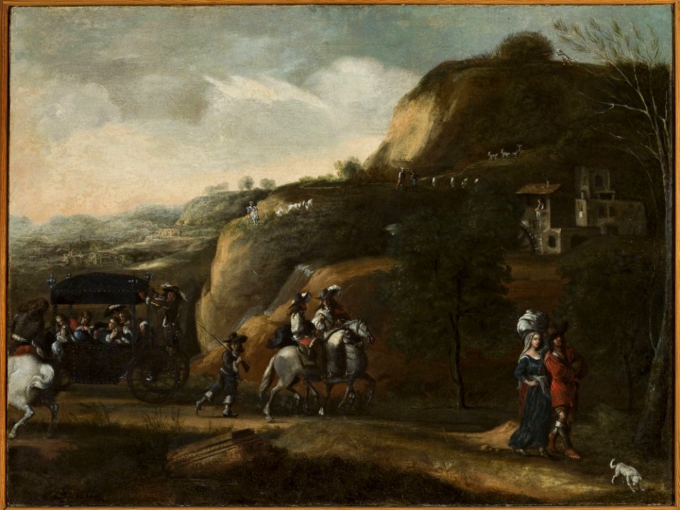 Frederik de Moucheron - Landscape with a carriage - M.Ob.1474 MNW - National Museum in Warsaw