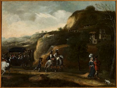 Frederik de Moucheron - Landscape with a carriage - M.Ob.1474 MNW - National Museum in Warsaw