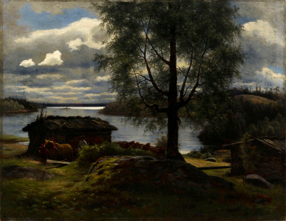 Fredrik Ahlstedt - View from Aurejärvi lake in the Parish of Kuru - A I 157 - Finnish National Gallery