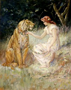 Frederick Stuart Church - Lady and the Tiger - 1929.6.15 - Smithsonian American Art Museum