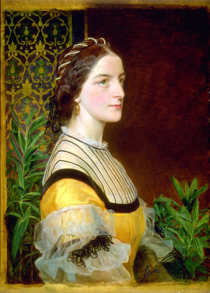 Frederick Sandys - Portrait of a Lady, probably Anne Simms Reeve of Brancaster Hall, Norfolk - Google Art Project