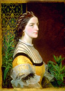 Frederick Sandys - Portrait of a Lady, probably Anne Simms Reeve of Brancaster Hall, Norfolk - Google Art Project