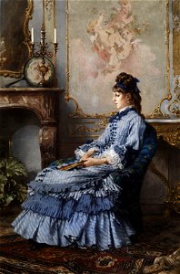 Frederik Hendrik Kaemmerer Junge Dame am Kamin