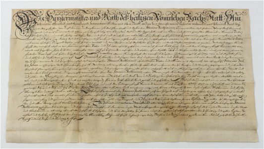 Frei- und Geburtsbrief Isny 1696