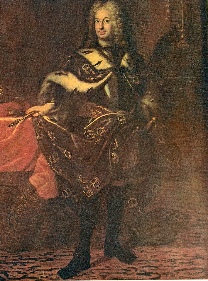 Fredrik I, 1676-1751, konung av Sverige lantgreve av Hessen-Kassel (Georg Desmarées) - Nationalmuseum - 15006