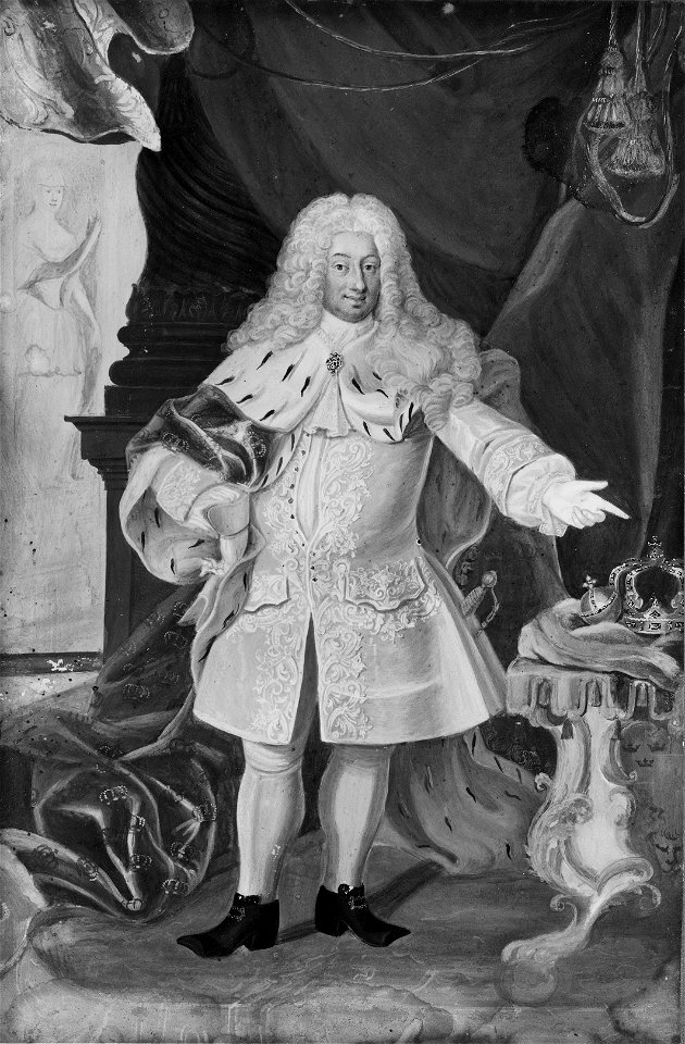 Fredrik I (1676-1751), lantgreve av Hessen-Kassel, kung av Sverige, gift med 1 - Nationalmuseum - 39403