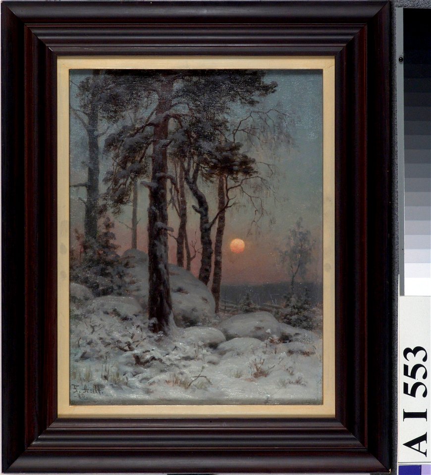 Fredrik Ahlstedt - Winter Landscape - A I 553 - Finnish National Gallery