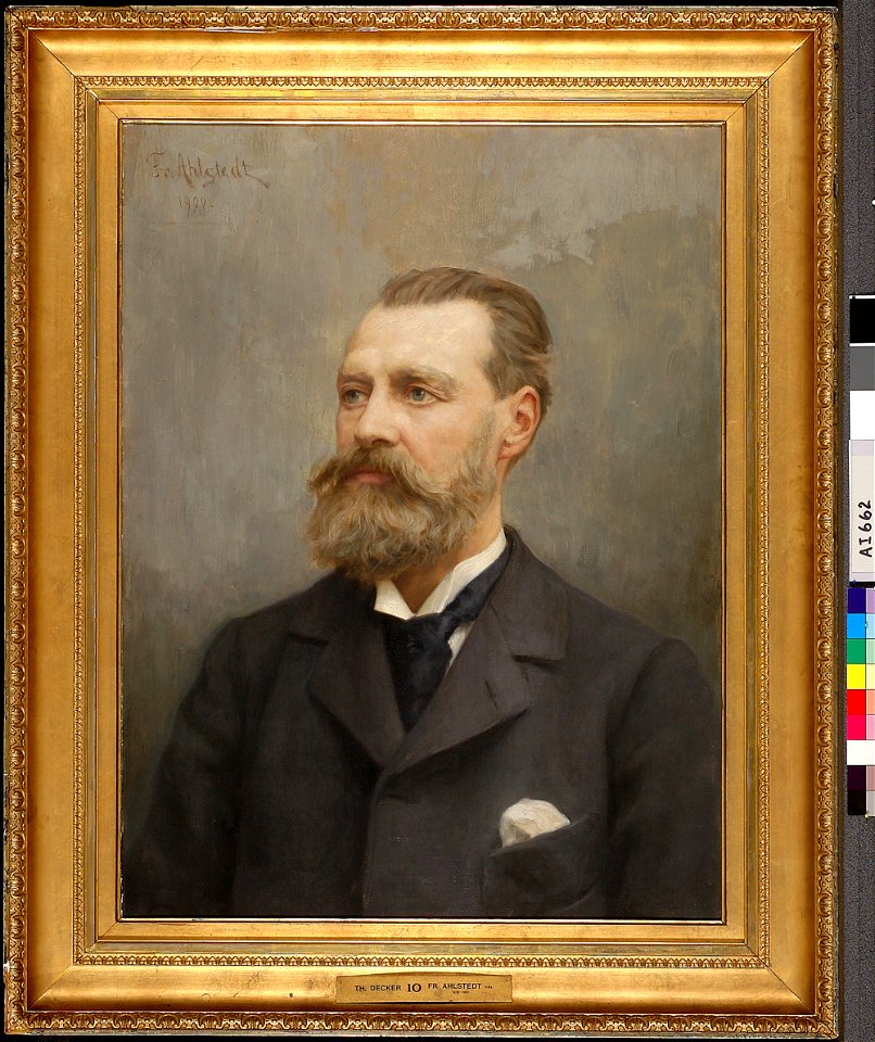 Fredrik Ahlstedt - Portrait of Architect Theodor Decker - A I 662 - Finnish National Gallery