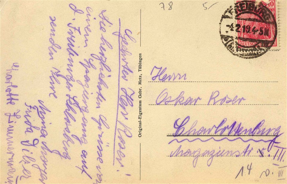 Freiburg i. Br., Baden-Württemberg - Stadtansicht mit Münster (back) (Zeno Ansichtskarten)