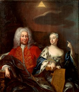 Fredrik I, 1676-1751, konung av Sverige och hans gemål Ulrika Eleonora d.y - Nationalmuseum - 14984