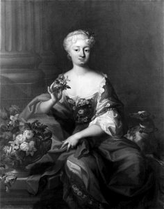 Fredrika Charlotta, 1698-1777, prinsessa av Hessen-Darmstadt lantgrevinna av Hessen - Nationalmuseum - 15563. Free illustration for personal and commercial use.