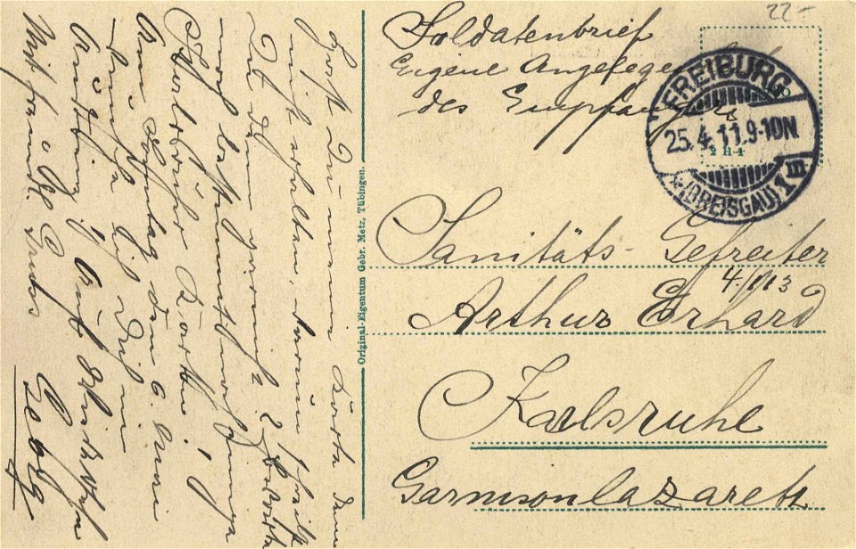 Freiburg i. Br., Baden-Württemberg - Siegesdenkmal (2) (back) (Zeno Ansichtskarten)
