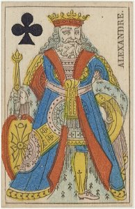 French Portrait card deck - 1816 - King of Clubs