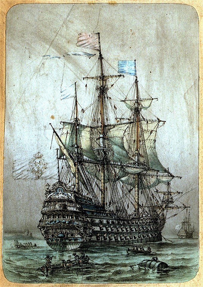 French man-of-war, ca.1700 RMG PU0260