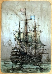 French man-of-war, ca.1700 RMG PU0260